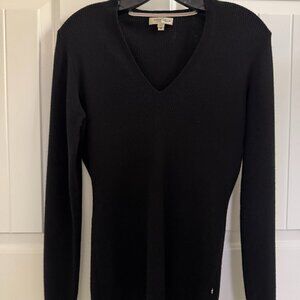 Burberry Long-Sleeved V-neck Sweater, 100% Cashmere
